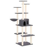 Cat Tree with Sisal Scratching Posts Dark Grey 167 cm 171611