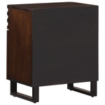 ZNTS Bedside Cabinet Brown 50x34x60 cm Solid Wood Mango 377494