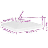 312074 2-Tier Gazebo Top Cover 310 g/m 3x3 m White