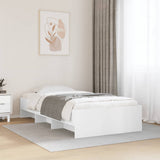 Bed Frame White Engineered Wood Single Bed Frame Rectangular 3295702