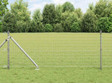Ground Spike Fence Post 7 pcs Silver Powder-Coated Steel 42004272
