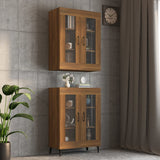 Hanging Wall Cabinet Brown Oak 69.5x34x90 cm 817392