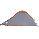 Camping Tent Dome 2-Person Grey and Orange Waterproof 94767