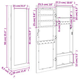 Mirror Jewellery Cabinet Wall Mounted Black 30x8.5x90 cm 353212