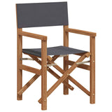Director Chair Grey Solid Teak Wood 42008018