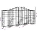 Arched Gabion Basket 200x30x80/100 cm Galvanised Iron 153384