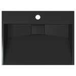 Wash Basin 50x38x11 cm Mineral Cast/Marble Cast Matt Black 155979