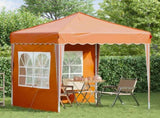 Pop-up Party Tent 195 x 195 x 245 cm Orange Oxford Fabric 42019734