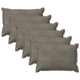 Cushion with Pillow HOUTEN 6 pcs Light Grey Velvet 933225