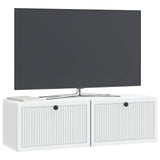 Wall-Mounted TV Cabinet White 98 x 31 x 30 cm Engineered Wood 898045