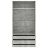 Wardrobe Concrete Grey 100x50x200 cm Engineered Wood 800607