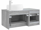 Bathroom Furniture Set 2 pcs Grey Sonoma Engineered Wood 3404005