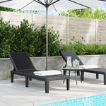 ZNTS Sun Lounger Black 159x57x83.5 cm Polypropylene 4008100