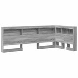 Storage Headboard with Shelf Grey Sonoma 90 cm Engineered Wood 3335458