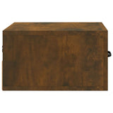 ZNTS Wall-mounted Bedside Cabinets 2 pcs Smoked Oak 35x35x20 cm 817580