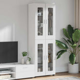 Highboard with Shelf FLORIN High Gloss White 60 x 35 x 182 cm 3397908
