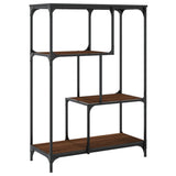 Bookshelf Brown Oak 81x36x115 cm Engineered Wood and Steel 835408