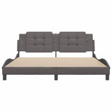 Bed Frame without Mattress "Zadar" Grey 180x200 cm Super King Faux Leather 3208201