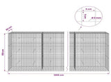 Gabion with 5 mm Wire and 5x5 cm Mesh 1200x30x150 cm 3464202