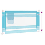 Toddler Safety Bed Rail Blue 150x25 cm Fabric 10211