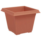 Plant Pots 6 pcs Brick Red Plastic 3403294