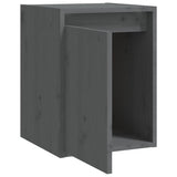 Wall Cabinets 2 pcs Grey 30x30x40 cm Solid Wood Pine 813480