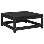 Garden Footstool 70x70x30 cm Black Solid Wood Pine 805674