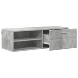 Wooden Cabinet with Drawer High Gloss White 100.5 x 39 x 30 cm 880245