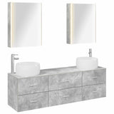 Bathroom Furniture Set 5 pcs Concrete Grey 3407010
