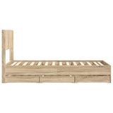 Bed Frame with Storage and Headboard Sonoma Oak 100 x 200 cm 3414331