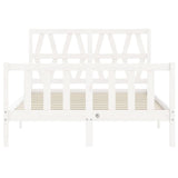 Bed Frame without Mattress White 120x200 cm Solid Wood Pine 3192487