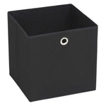 ZNTS Storage Boxes 10 pcs Non-woven Fabric 32x32x32 cm Black 245746