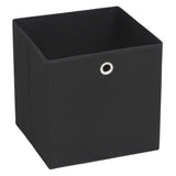 Storage Boxes 10 pcs Non-woven Fabric 28x28x28 cm Black 325189