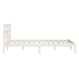 Bed Frame White Solid Pine Wood, Plywood Super King 3101234