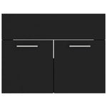 ZNTS 2 Piece Bathroom Furniture Set Black Engineered Wood 804783