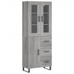 Highboard Grey Sonoma 69.5x34x180 cm Engineered Wood 3198495