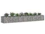 Gabion Raised Bed 2 pcs Silver 340 x 60 x 55 cm 3422230