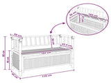 Garden Storage Bench 110 x 47 x 80 cm Bamboo Natural 42028075