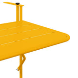 Hanging Balcony Table Folding Yellow 60 x 39 x 65 cm Steel 42008079