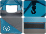 Family Tent with Rainfly Water-resistant 6-Person Blue 42042203
