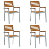 Garden Chair 4 pcs Brown 56 x 57 x 87 cm Solid Acacia Wood 4010625