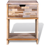 ZNTS Nightstand with Drawer Reclaimed Teak Wood 241715