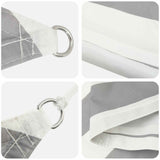 Sun Shade Sail Light Grey and White 5 x 7 x 7 m 42031210