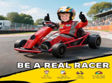24V Electric Go Kart for Kids, Drift Ride-On Racing Go Kart with 2 Speeds, for Boys Girls Aged 8-12 T3398P348399