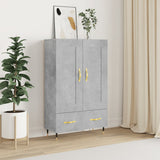 Highboard Concrete Grey 69.5x31x115 cm Engineered Wood 830304