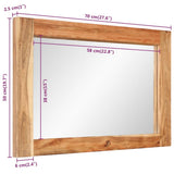 Mirror 70x50 cm Solid Wood Acacia and Glass 351983