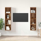 TV Cabinet Set 2 pcs Brown 37 x 37 x 142.5 cm Engineered Wood 3393537