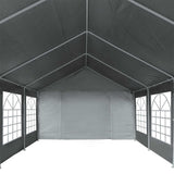 Tent Fabric without Frame Grey 8 x 4 m PE 43861