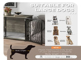 Dog Crate Furniture End Table w/ Plush Washable Cushion, Lockable Door, for Large Dogs T3398P376379
