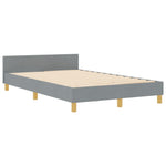 ZNTS Bed Frame Light Grey 120x200 cm Fabric 3344641